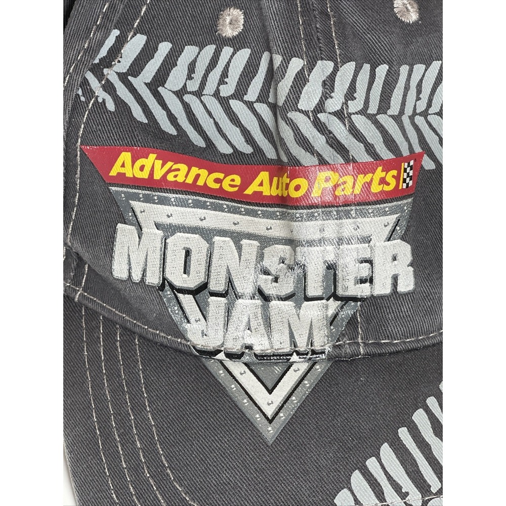 Monster Jam Advance Auto Parts Hat Washed Tire Tread Distressed Baseball Cap - Picture 2 of 12